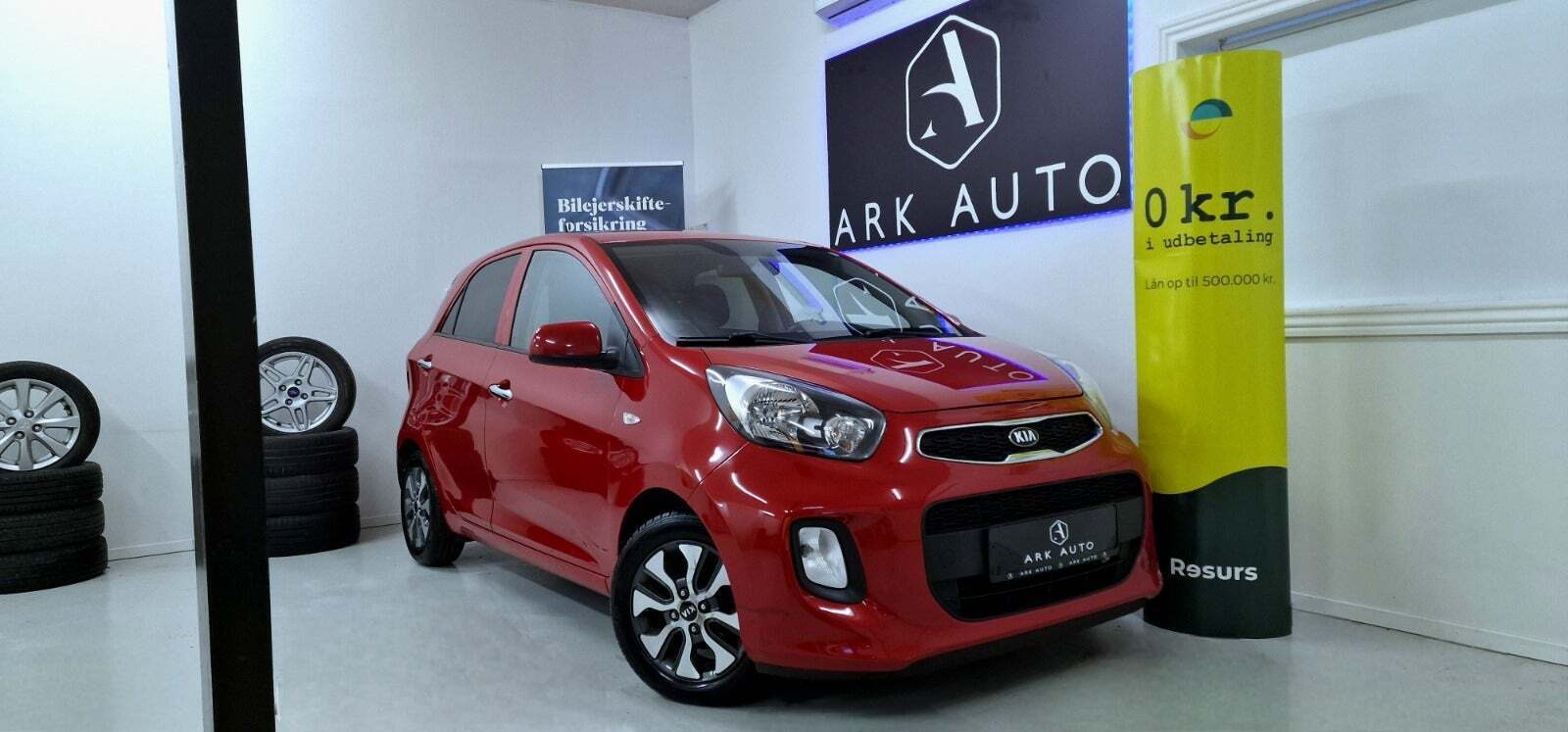 Rød Kia Picanto fra 2016