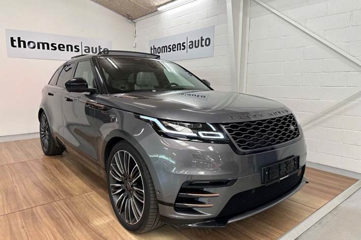 Grå Land Rover Range Rover Velar fra 2018 set udefra