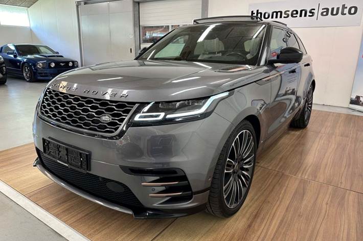 Grå Land Rover Range Rover Velar fra 2018 set udefra