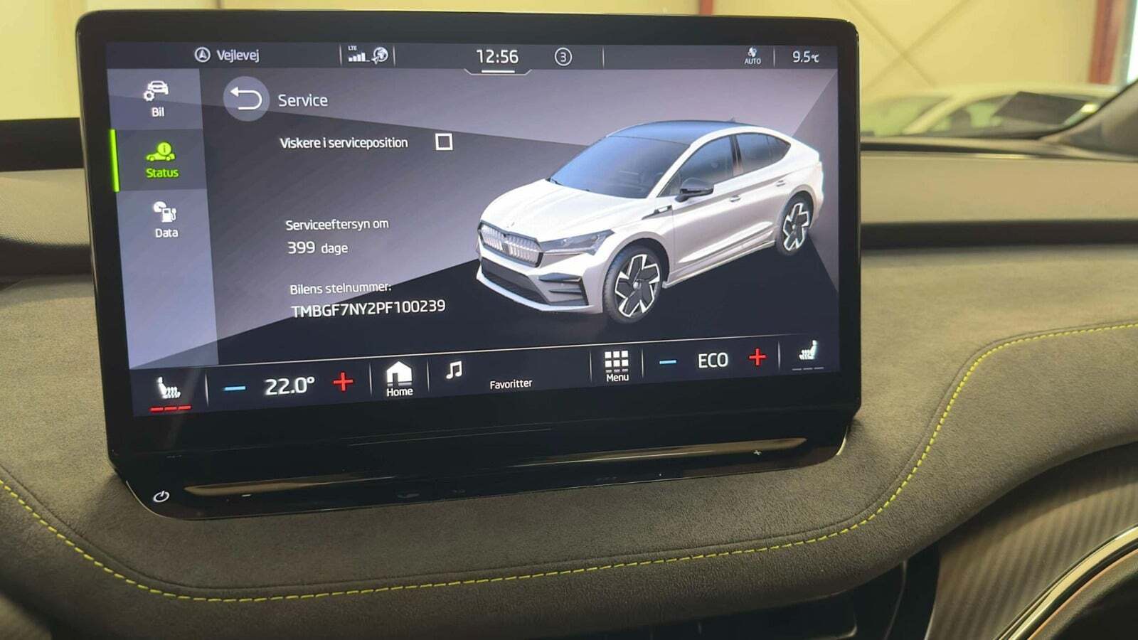 Sort Skoda Enyaq fra 2023