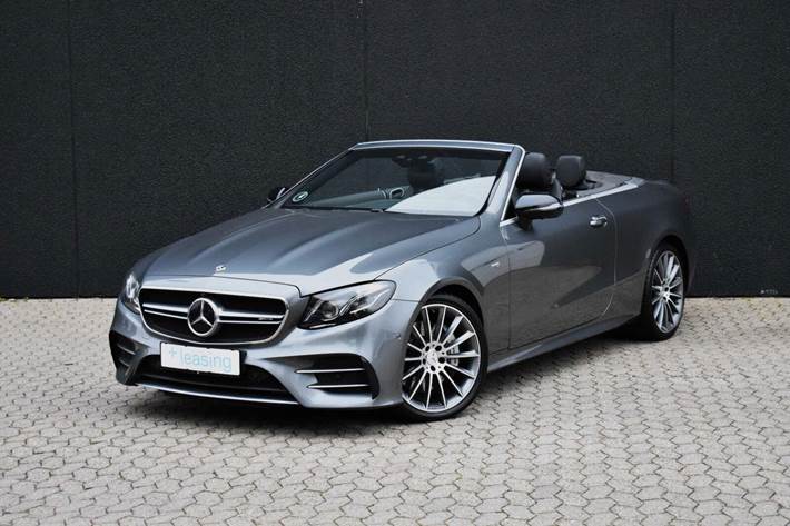 Grå Mercedes E53 fra 2019 set udefra