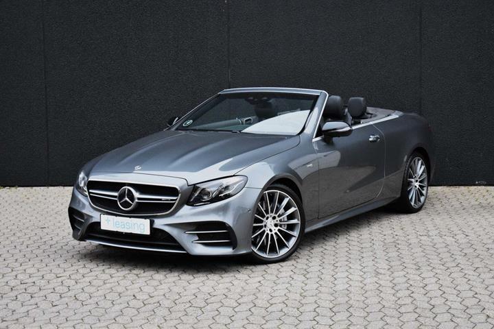 Grå Mercedes E53 fra 2019 set udefra