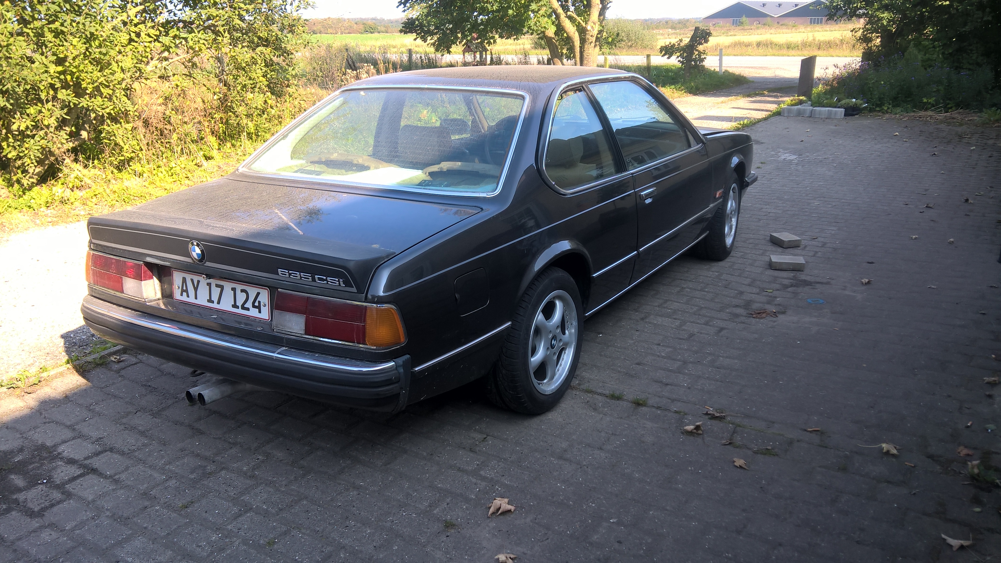 Grå BMW 635CSi fra 1979