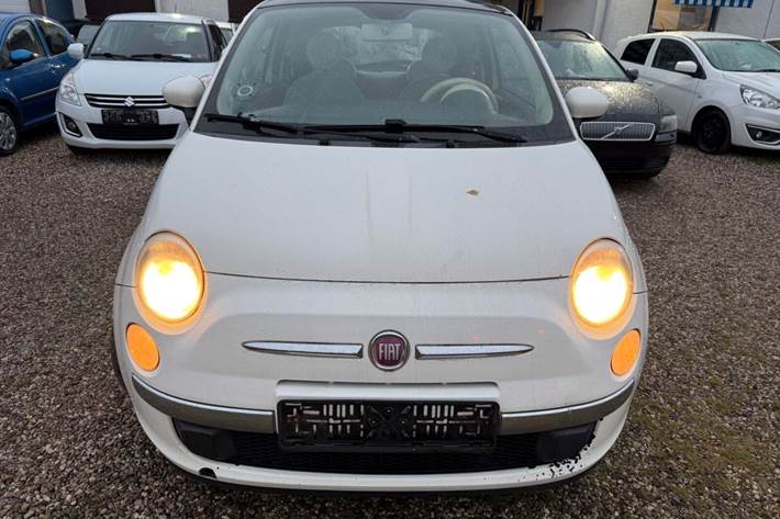 Hvid Fiat 500 fra 2012