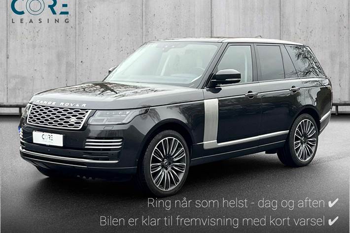 Grå Land Rover Range Rover fra 2019 set udefra