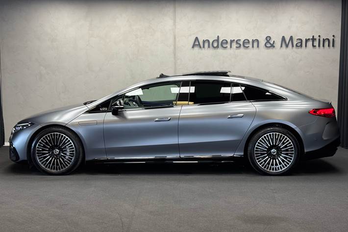 Grå Mercedes EQS 450+ fra 2023