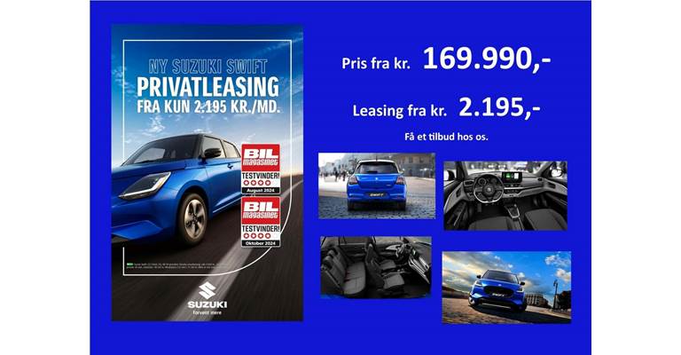 Suzuki Swift 1.2 Dualjet Hybrid Comfort+ (Årgang 04/2024 og frem)