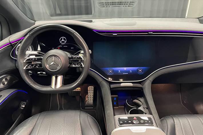 Grå Mercedes EQS 450 fra 2023