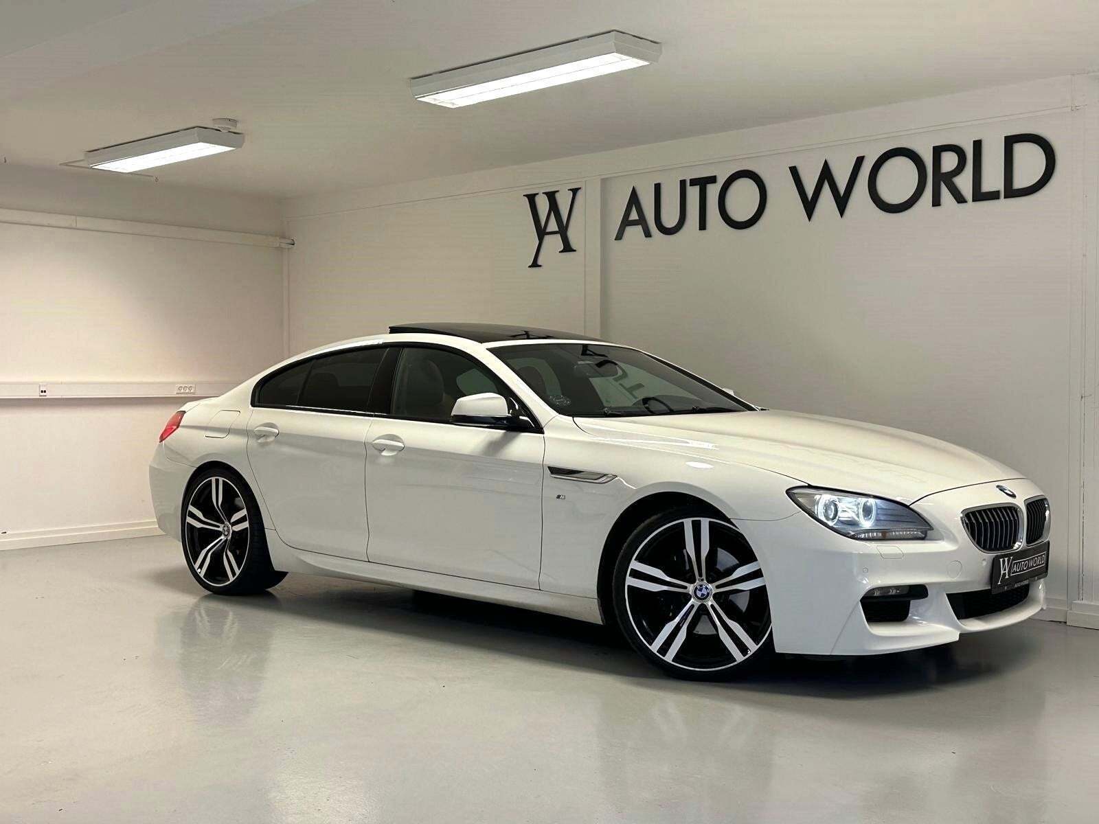 Hvid BMW 640i fra 2015 set udefra