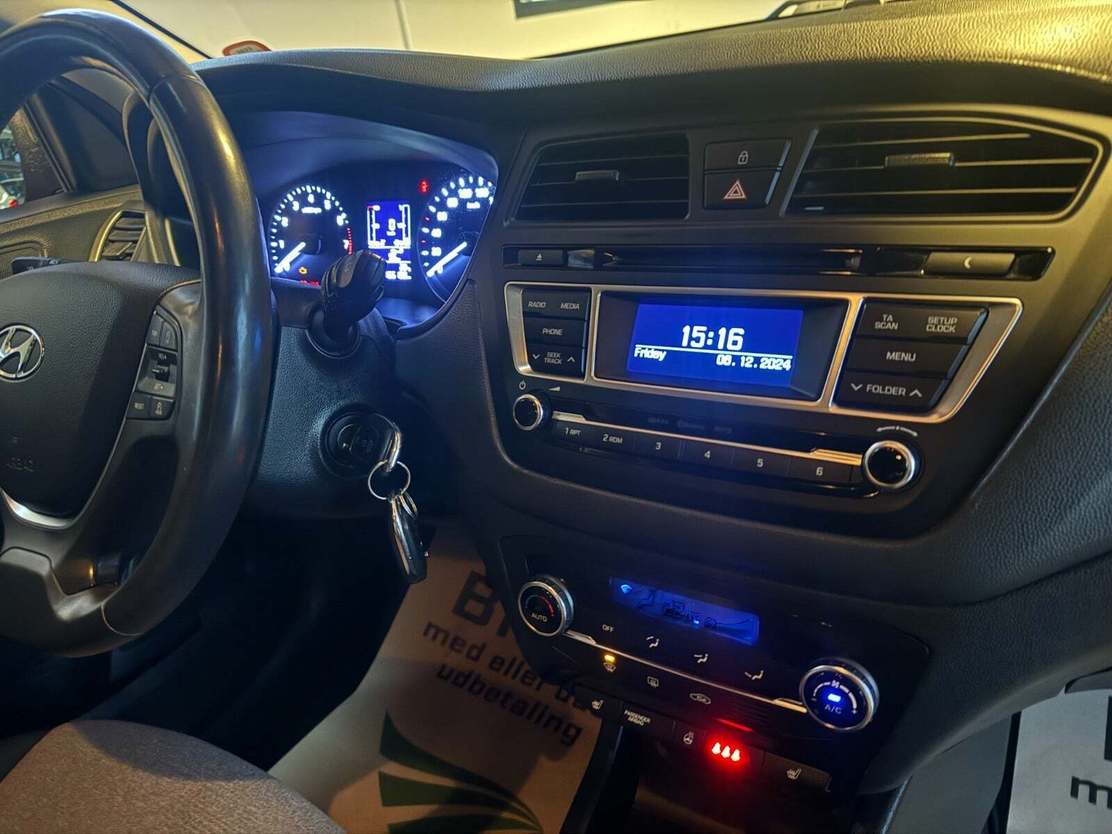 Grøn Hyundai i20 fra 2016