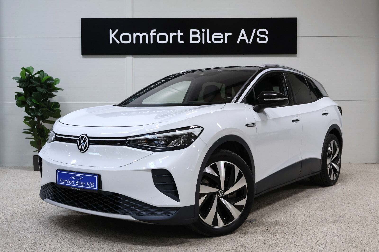 Hvid VW ID.4 fra 2021 set udefra