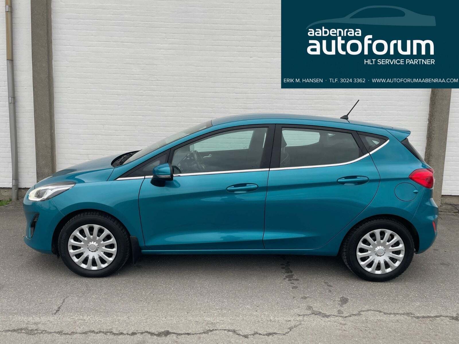 Blå Ford Fiesta fra 2018