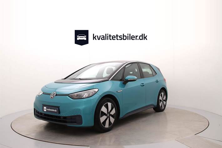 Turquoise VW ID.3 fra 2021 set udefra