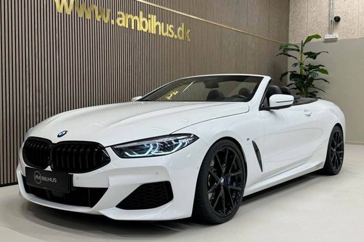 Hvid BMW M850i fra 2019