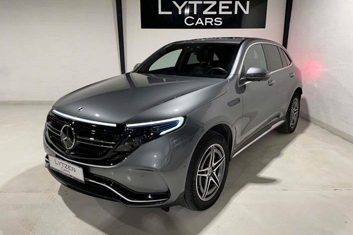 Grå Mercedes EQC400 fra 2021 set udefra