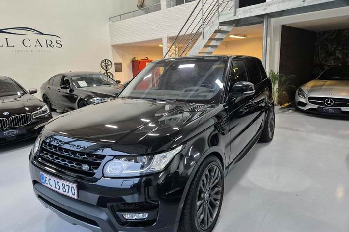 Sort Land Rover Range Rover sport fra 2016 set udefra