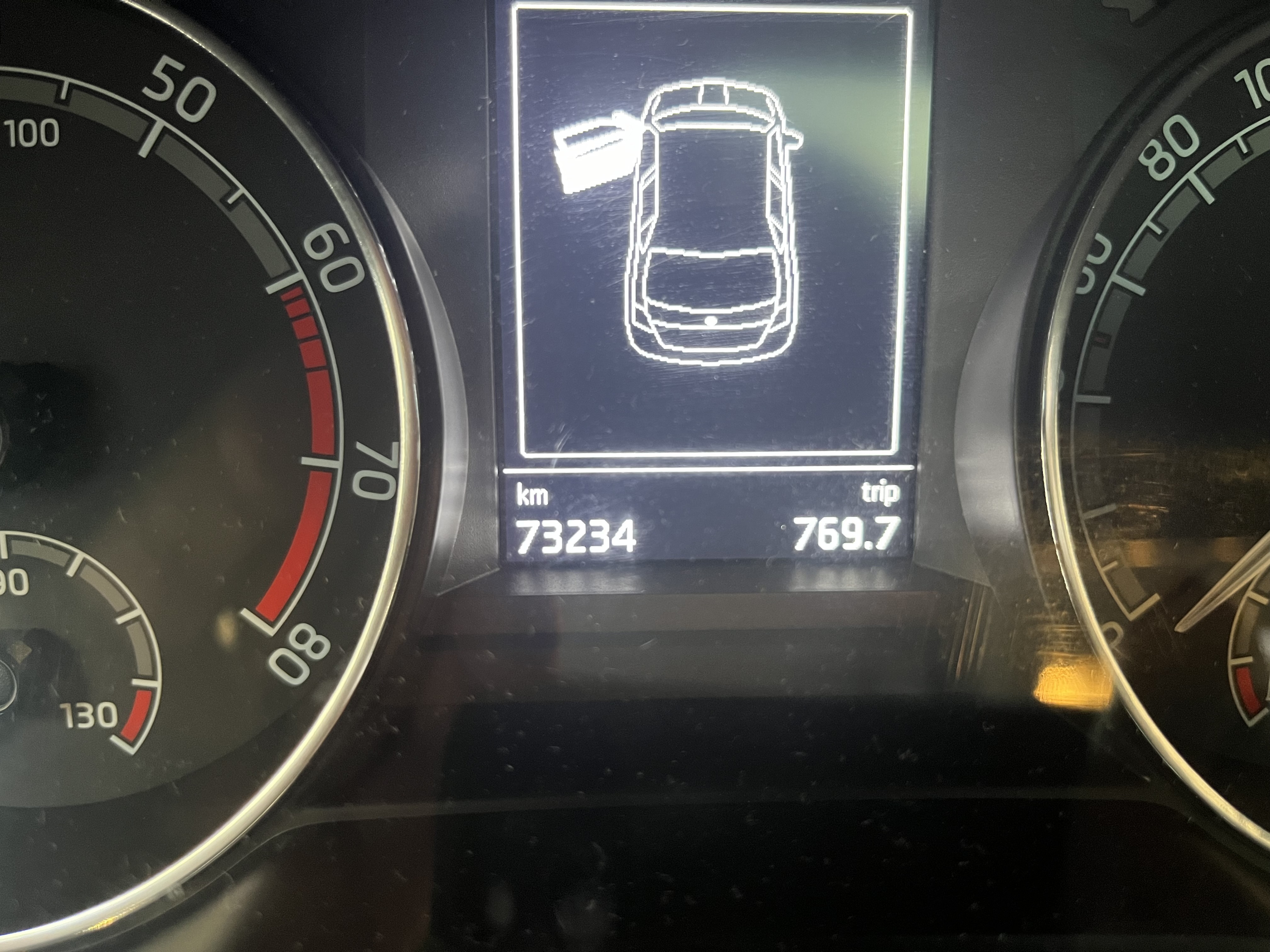 Brun Skoda Fabia fra 2019