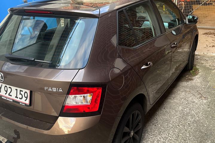 Brun Skoda Fabia fra 2019