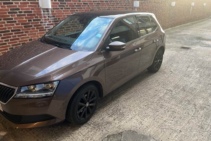 Brun Skoda Fabia fra 2019