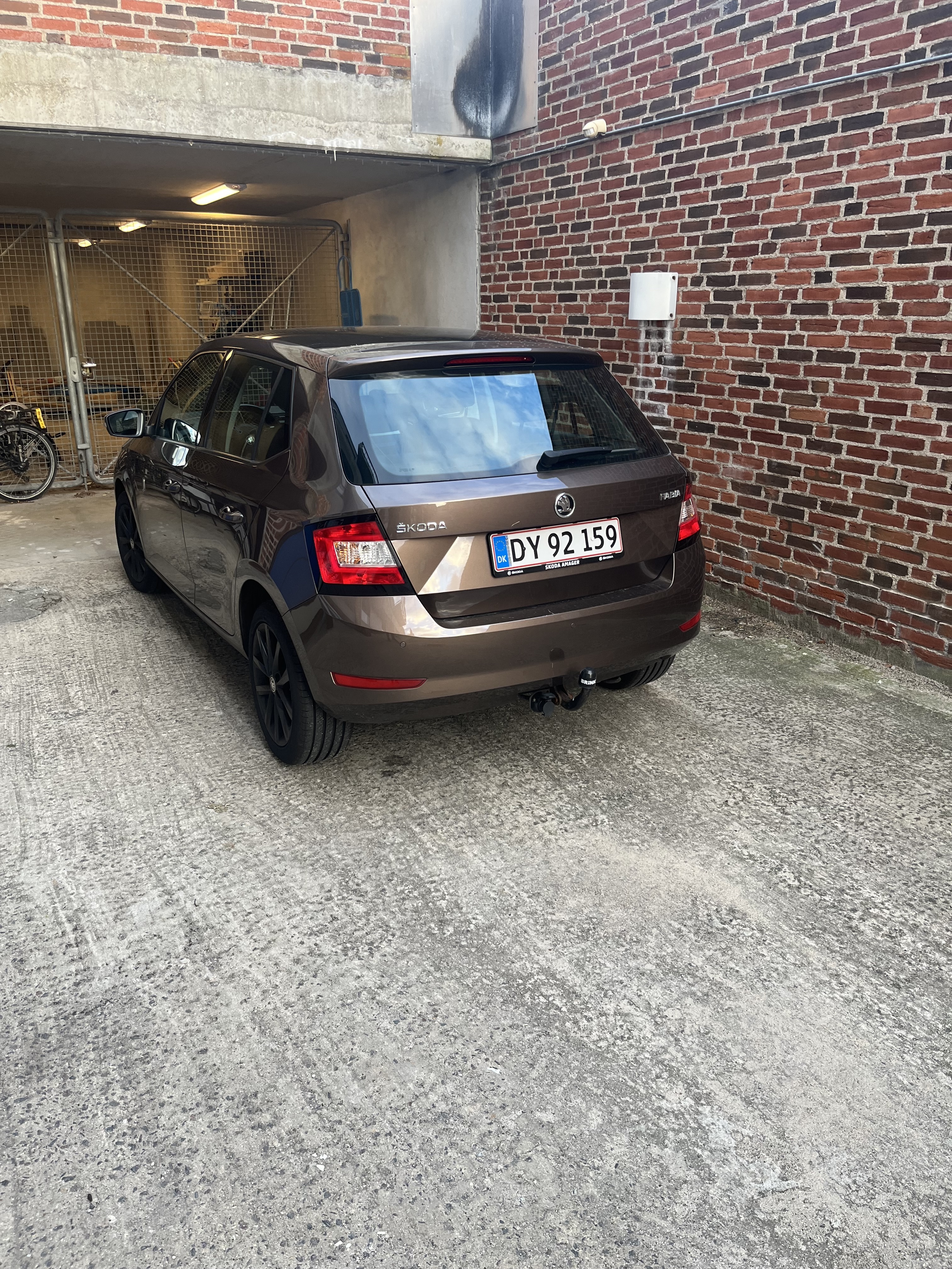Brun Skoda Fabia fra 2019