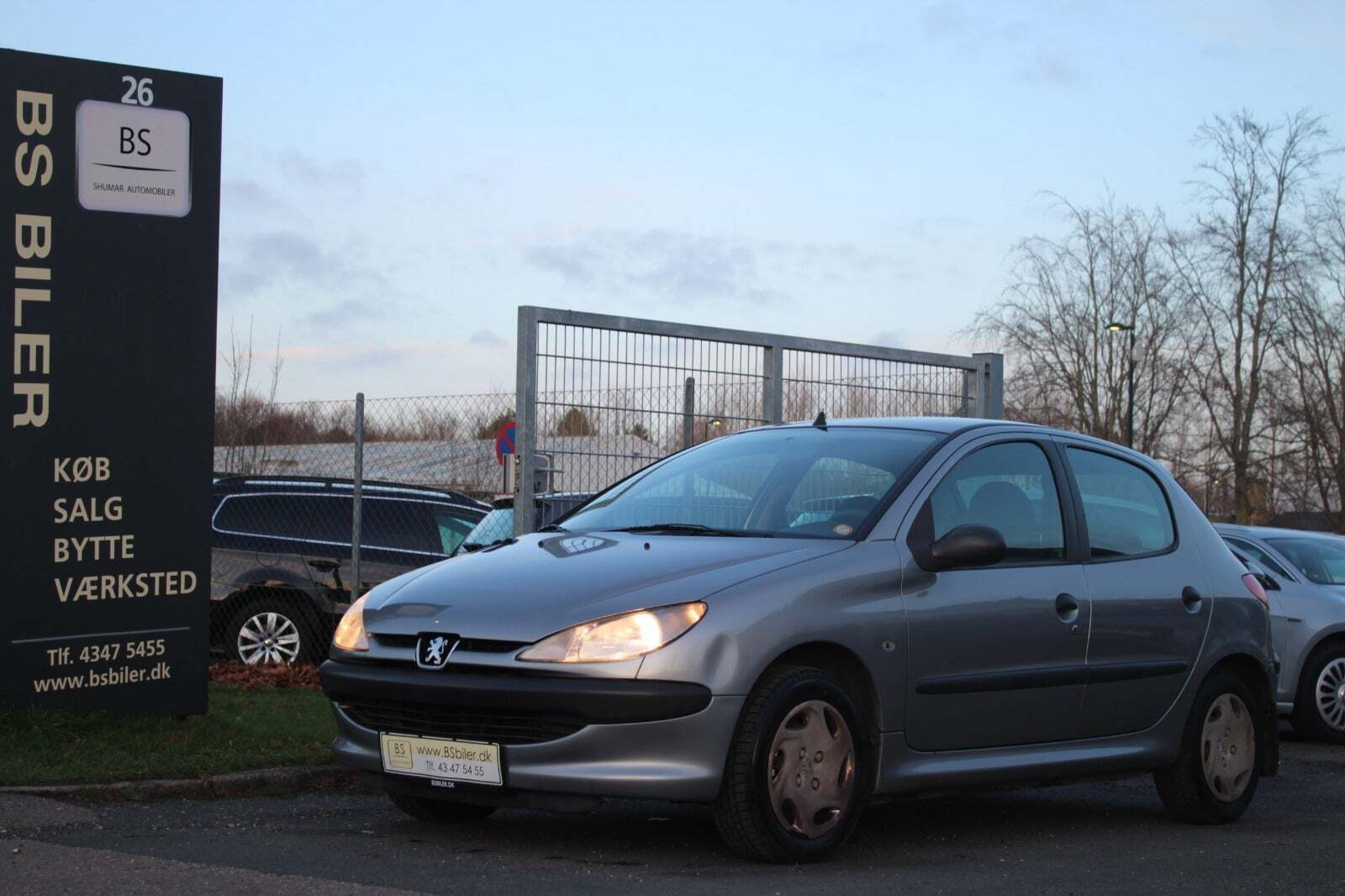 Sølv Peugeot 206 fra 2001
