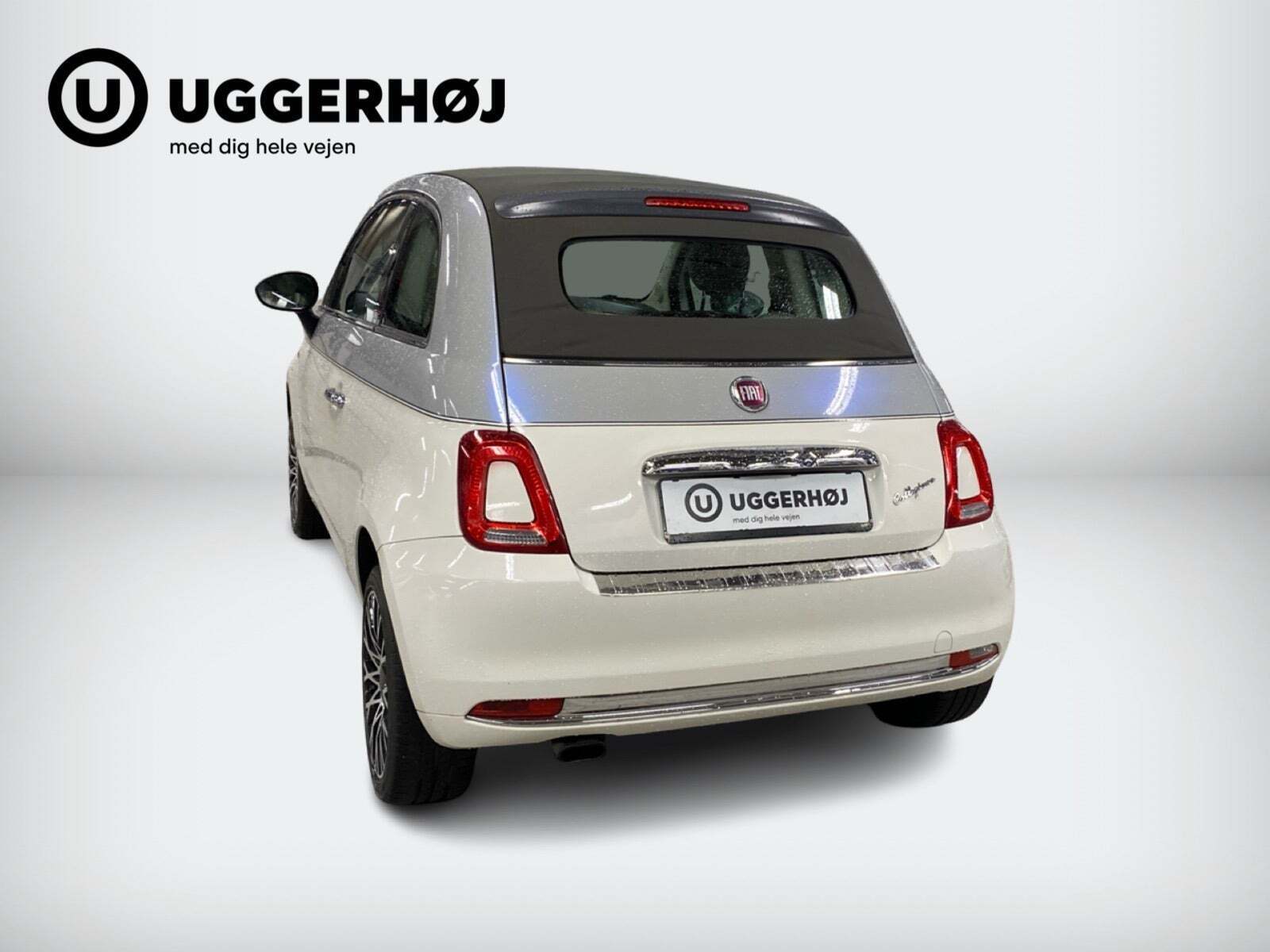 Hvid Fiat 500C fra 2018