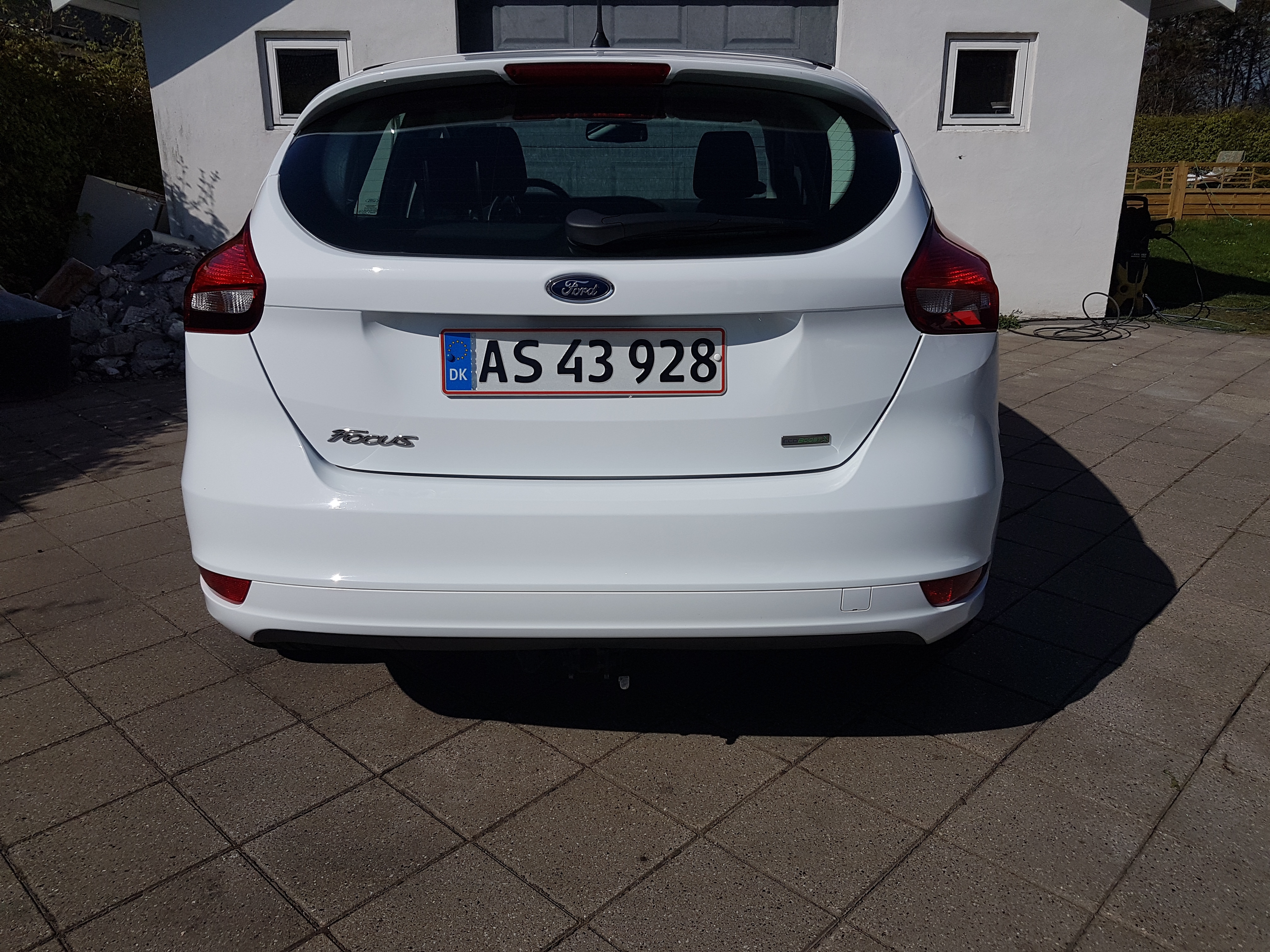 Hvid Ford Focus fra 2015