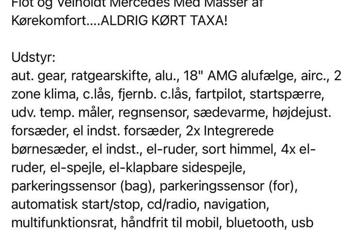 Grå Mercedes E-Klasse fra 2013