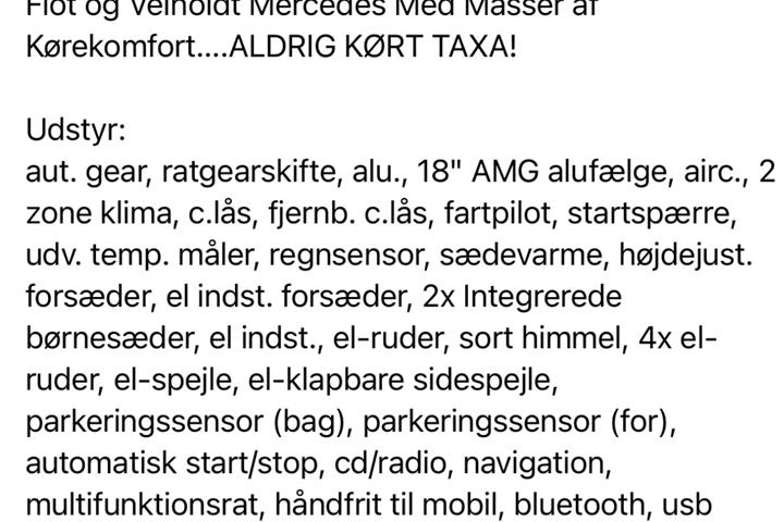 Grå Mercedes E-Klasse fra 2013
