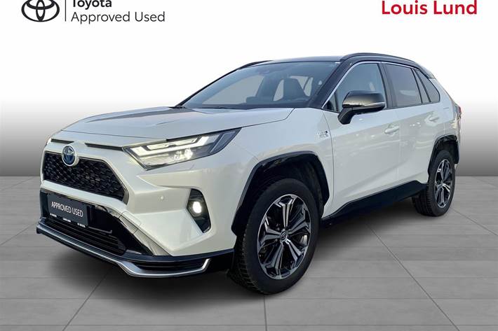 Hvid Toyota RAV4 Plug-in fra 2023 set udefra