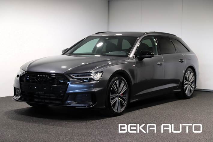 Grå Audi A6 fra 2021 set udefra