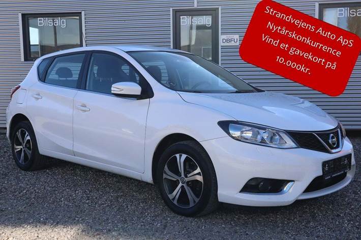 Hvid Nissan Pulsar fra 2018 set udefra