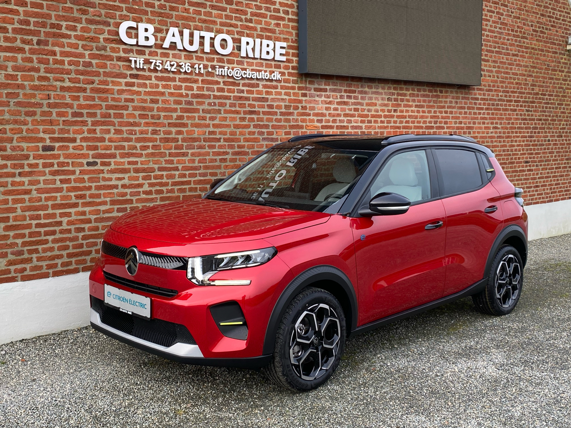 Rød Citroën ë-C3 fra 2025 set udefra