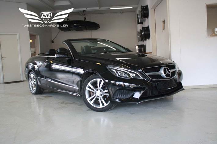 Sort Mercedes E200 fra 2014 set udefra