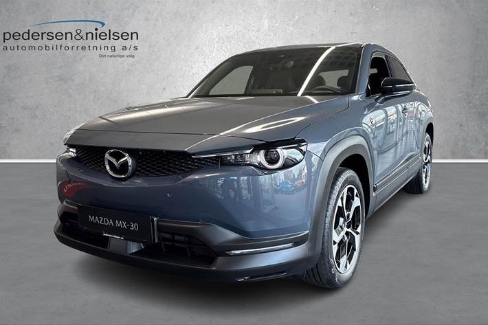 Grå Mazda MX-30 fra 2025 set udefra
