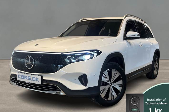 Hvid Mercedes EQB 250+ fra 2024 set udefra