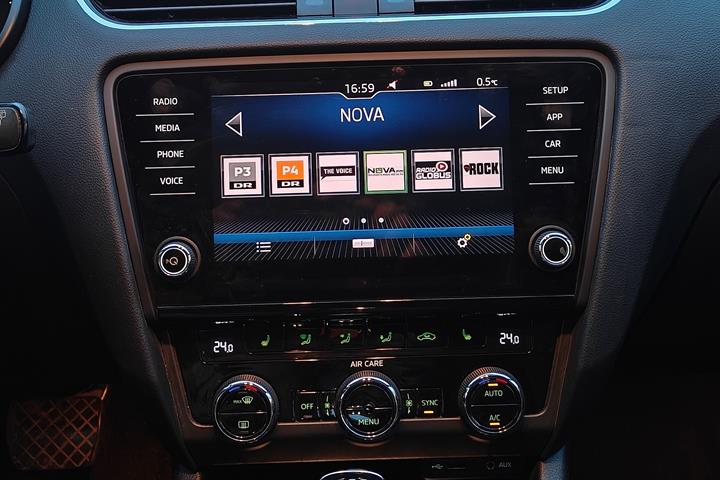 Sort Skoda Octavia fra 2017