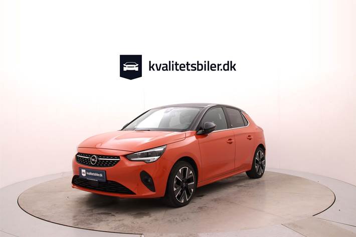 Orange Opel Corsa-e fra 2021 set udefra