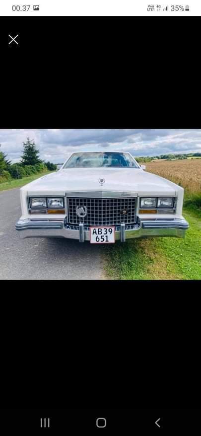 Hvid Cadillac Eldorado fra 1980