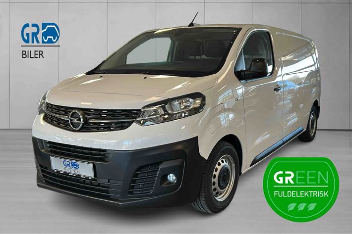Hvid Opel Vivaro-e fra 2023 set udefra