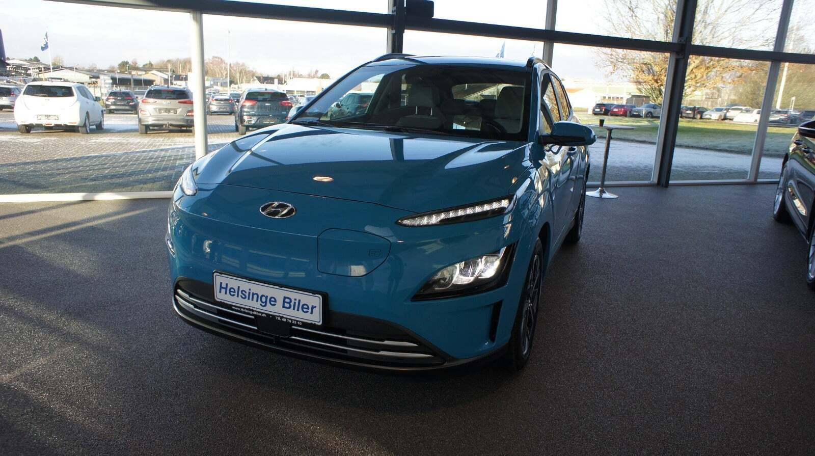 Blå Hyundai Kona fra 2020