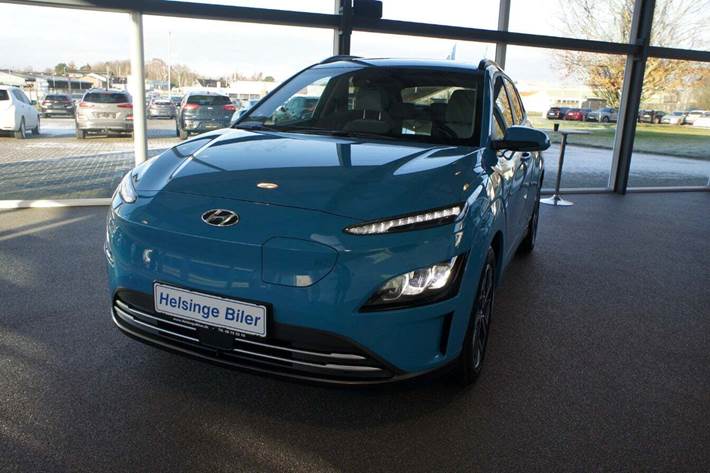 Blå Hyundai Kona fra 2020