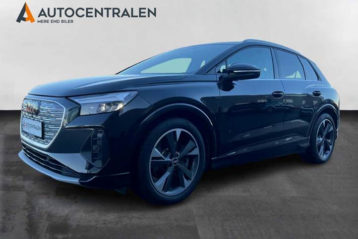 Sort Audi Q4 e-tron fra 2022 set udefra