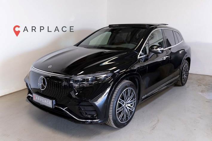 Sort Mercedes EQS450+ SUV fra 2024