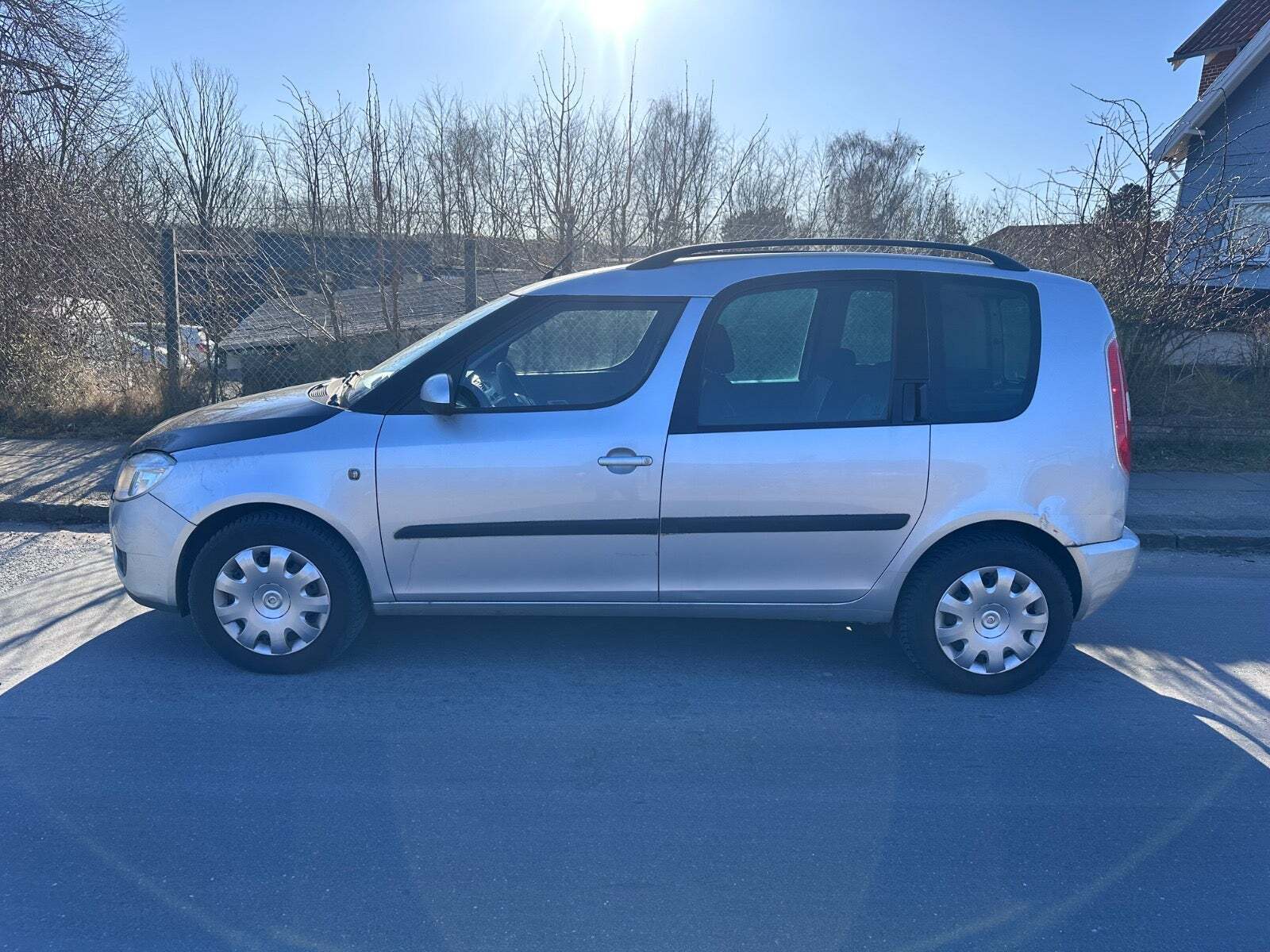 Grøn Skoda Roomster fra 2009