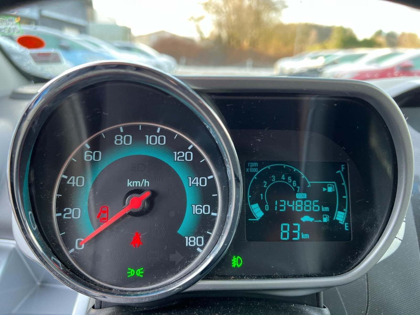 Blå Chevrolet Spark fra 2013