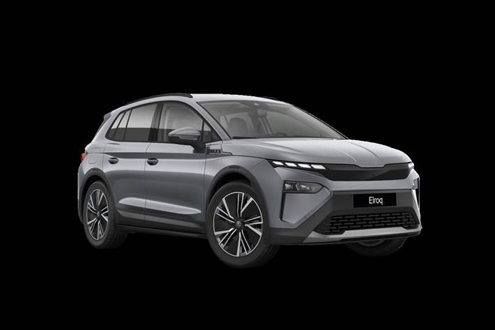 Grå Skoda Elroq fra 2025 set udefra