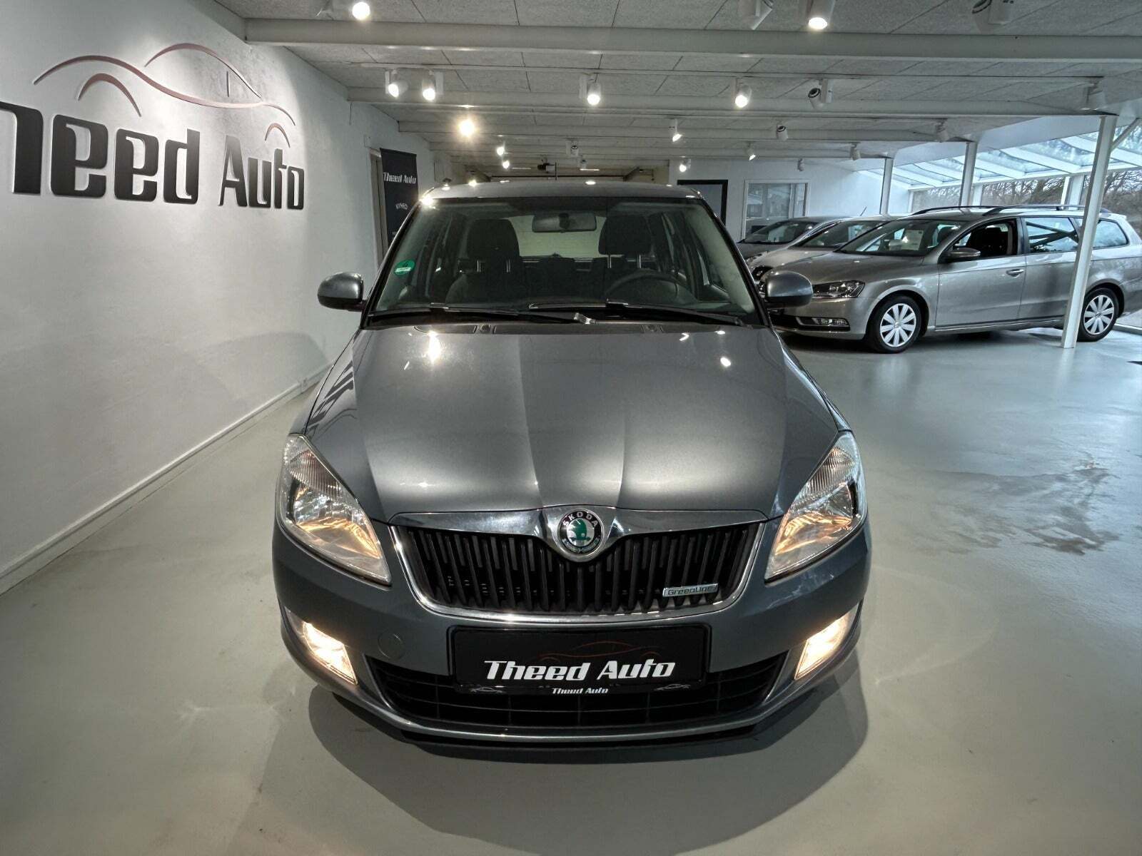 Blå Skoda Fabia fra 2013