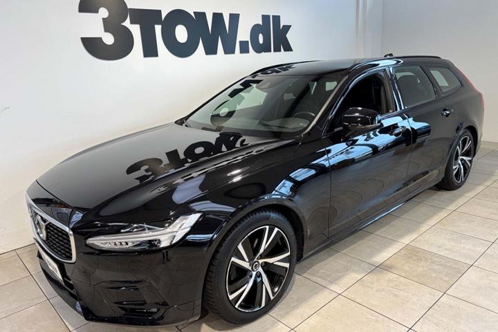 Sort Volvo V90 fra 2020 set udefra
