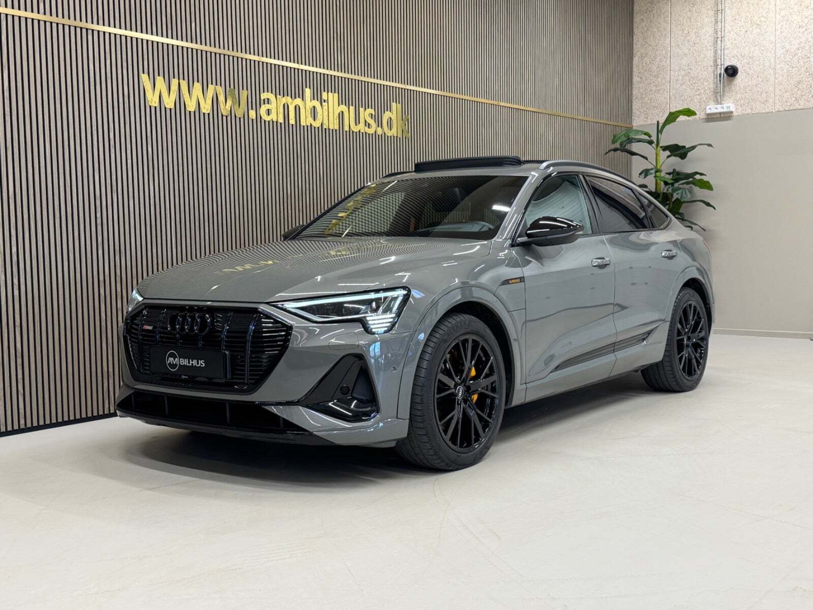 Grå Audi e-tron fra 2022 set udefra